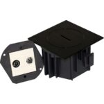 Arpi by Lithoss - Floor socket IP66 - Radio/Tv Black Stainless Steel Brushed - AR7165918