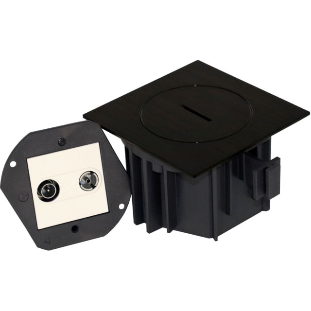 Arpi by Lithoss - Floor socket IP66 - Radio/Tv Black Stainless Steel Brushed - AR7165918 Arpi by Lithoss - Floor socket IP66 - Radio/Tv Black Stainless Steel Brushed - AR7165918
