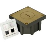 Arpi by Lithoss - Prise de sol laiton 2 x RJ45 cat 6 UTP - IP64 - AR6162606