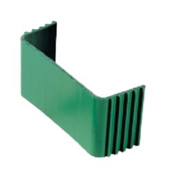 Clip de maintien vert 110 x 75 mm avec nervures de renfort pour fixation