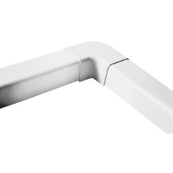 Angle à plat 90° blanc pur 110x75 mm pour raccordement de goulotte