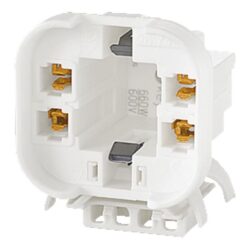 Douille GX24q 4 broches blanche pour lampe TC-D TC-T avec connecteurs latéraux