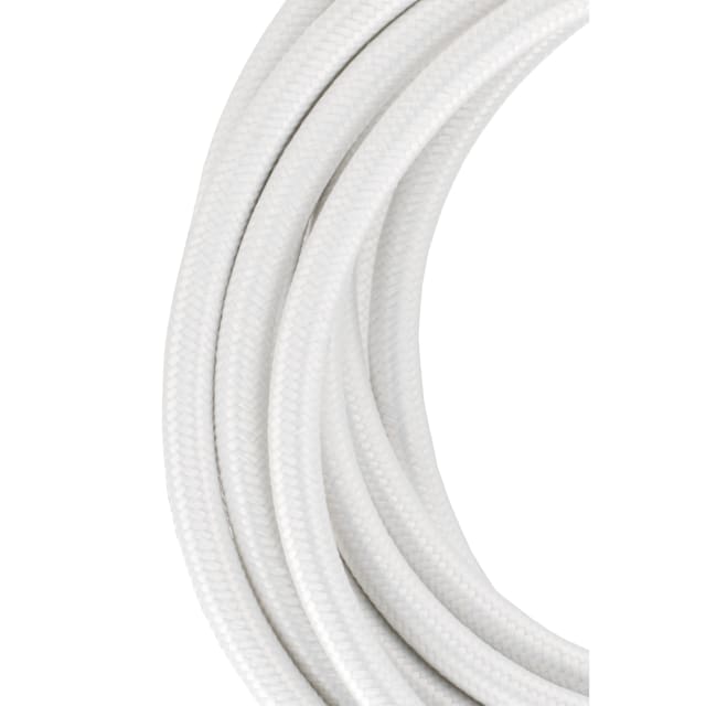 BAILEY - Câble Textile 3 mètres Blanc 2x0.75mm2 Fil en cuivre textile 2 conducteurs - 139673 BAILEY - Câble Textile 3 mètres Blanc 2x0.75mm2 Fil en cuivre textile 2 conducteurs - 139673