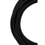 BAILEY - Câble Textile 3 mètres Noir 3x0.75mm2 fil de terre Fil en cuivre 3 conducteurs - 139690
