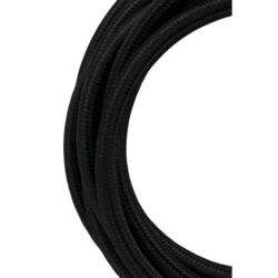 BAILEY - Câble Textile 3 mètres Noir 3x0.75mm2 fil de terre Fil en cuivre 3 conducteurs - 139690