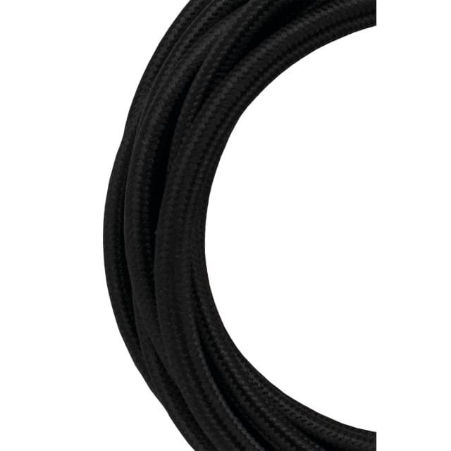 BAILEY Textile cable 3C câble textile noir Câble textile noir 3 m 3x0,75 mm² avec terre