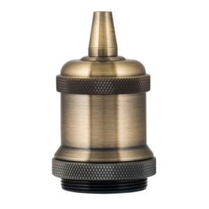 BAILEY - Douille alu E27 Gaine bronze antique et serre-câble M10 filetage creux Kit compl - 139692