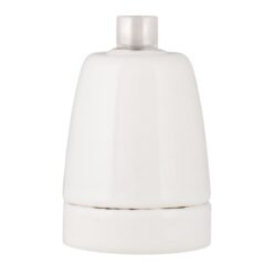 BAILEY - Douille en porcelaine E27 Blanc serre-câble plastique transparent CLII Max 60W - 139704