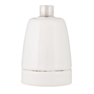 BAILEY - Douille en porcelaine E27 Blanc serre-câble plastique transparent CLII Max 60W - 139704