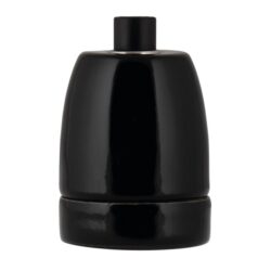 BAILEY - Douille en porcelaine E27 Noir serre-câble plastique noir CLII Max 60W - 139706