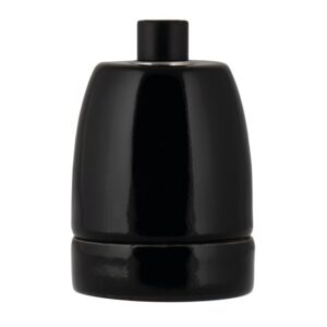BAILEY - Douille en porcelaine E27 Noir serre-câble plastique noir CLII Max 60W - 139706