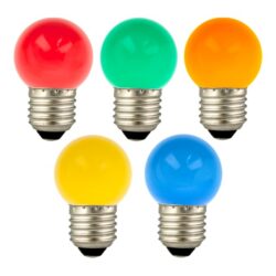 BAILEY - EcoPack 5pcs LED G45 E27 1W Multi-colour PC - 143753