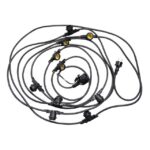 BAILEY - Guirlande à douilles 10m Noir 10x E27 Max 25W par Douille IP44 CLII H07RN-F 2x1. - 141336 – Image 10
