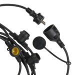 BAILEY - Guirlande à douilles 25m Noir 25x E27 Max 25W par Douille IP44 CLII H07RN-F 2x1. - 142610 – Image 2