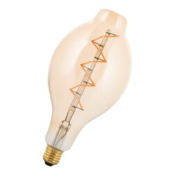 Détails visibles de Ampoule LED filament E27 BT120 ambrée dimmable 3W 2200K pour Ampoules à filament