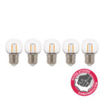 BAILEY - LED Filament Safe Sphérique G45 E27 2W 2700K clair 160lm ECOPACK 5pcs (5x141886) - 144082