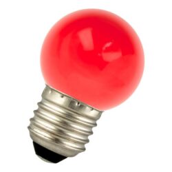 Détails visibles de Ampoule LED rouge G45 E27 pour guirlande lumineuse IP44 pour Ampoules LED