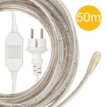 BAILEY - LED Rope 50M 5W/m 380lm/m 4000K IP65 IK10 12x6mm + Câble d'alimentation 1.5m - 145374