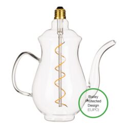 Ampoule LED théière filament clair E27 4W 2200K forme théière avec culot à vis