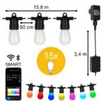 BAILEY - Light String Smart Wifi 15m 15xST45 RGBW IP44 - 145600