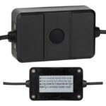 Boîtier de commande noir étanche IP44 avec câble et bouton central pour guirlande lumineuse RGBW