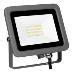 BAILEY - Projecteur LED Gris 20W 3000K 2100lm 220-240V IP65 IK08 Câble 0.5 mètre - 145498