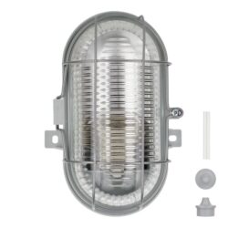 BAILEY - RoBust Bulkhead E27 Oval Large Grey 100W - 145970