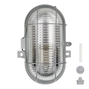 BAILEY - RoBust Bulkhead E27 Oval Large Grey 100W - 145970