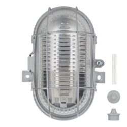 BAILEY - RoBust Bulkhead E27 Oval Small Grey IP44 60W - 145969