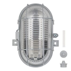 BAILEY - RoBust Bulkhead E27 Oval Small Grey IP44 60W - 145969