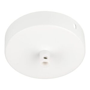 BAILEY - Rosace en Métal Blanc 100x25mm serre-câble plastique blanc - 139703