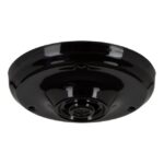 BAILEY - Rosace en Porcelaine Noir 100x33mm serre-câble - 139709