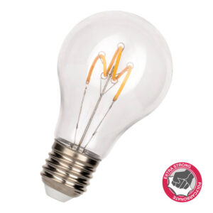 Ampoule LED filament E27 A60 2W 2700K verre clair anti brise