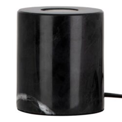 Lampe à poser en marbre noir douille E27, configuration visible