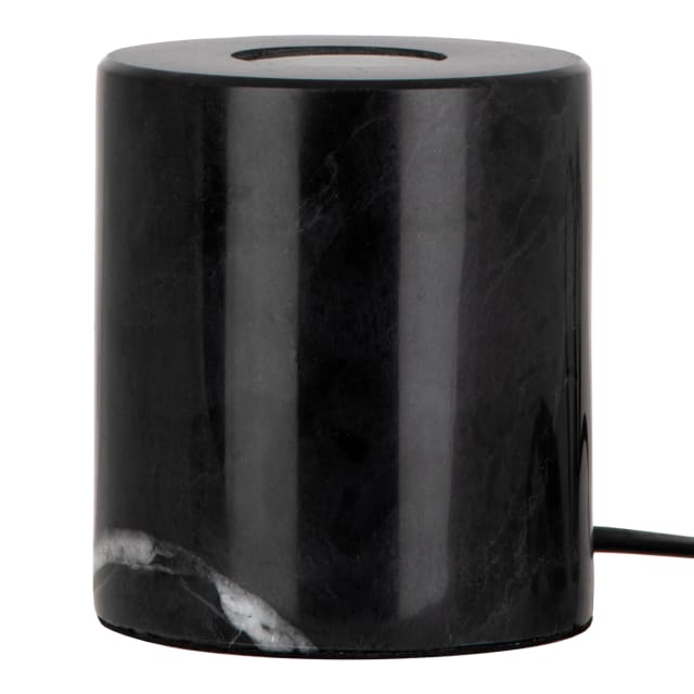 BAILEY BaiLum table lamp lampe à poser Lampe à poser cylindrique en marbre noir avec douille E27 et câble d’alimentation
