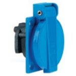 BALS - Mono prise encastré 2P+TB 16A 230V IP44 connexion à vis bleu 50x50mm - 7139