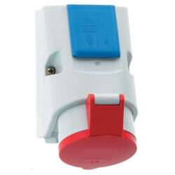 Détails visibles de Combiné prise encastrée 16A 5P 400V IP44 avec protection pour Prises à encastrer CEE