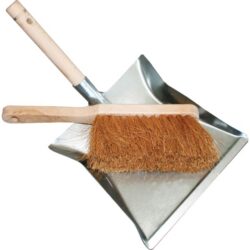 BATI-CLEAN - Set pelle à poussière métallique + baleyette coco - AV 100495