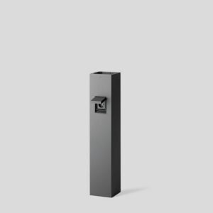 BEGA - Bollard tube Ø 160 with 1 safety socket F H815 graphite - 84917