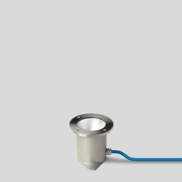 BEGA 7701 spot encastrable de sol Spot encastrable de sol inox LED IP68 3000K avec câble bleu