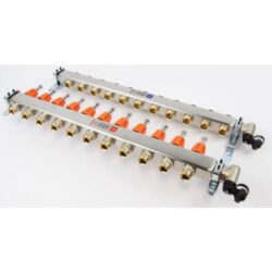 BEGETUBE - Collecteur prémonté 1'' + 11 X 3/4'' ek circuits inox +débitmètre+purgeur d'air. - 261102211