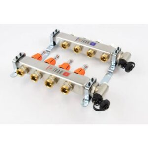 BEGETUBE - Collecteur prémonté 1'' + 4 X 3/4'' ek circuits inox +débitmètre+purgeur d'air.. - 261102204