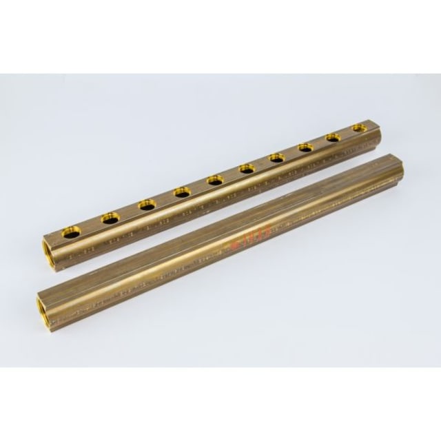 BEGETUBE - Distributeur-collecteur en laiton étiré Ø1'' avec 10 sorties 1/2''F - sans purge - 200100010 BEGETUBE - Distributeur-collecteur en laiton étiré Ø1'' avec 10 sorties 1/2''F - sans purge - 200100010