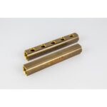 BEGETUBE - Distributeur-collecteur en laiton étiré Ø1'' avec 5 sorties 1/2''F - sans purge - 200100005