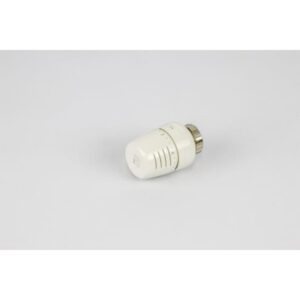 Tête thermostatique pour radiateur blanche avec bague métallique et sonde intégrée