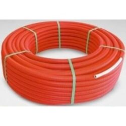 BEGETUBE - Tube Alpex-duo XS 16x2mm avec gaine de protection en PE rouge rouleau 50 m p/m - 83616202
