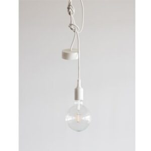 BELUCCA - PENDULA SILICON E27 blanc 2m white cable (max60W) - BC PN1WH