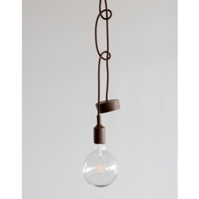 BELUCCA Suspension douille E27 BC PN1BN Suspension douille E27 avec câble marron 2 m et douille noire