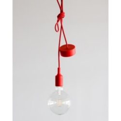 BELUCCA - PENDULA SILICON E27 rouge 2m red cable (max60W) - BC PN1RD
