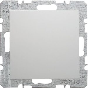 BERKER - Cache-trou avec support métallique S.1/B.3/B.7 blanc polaire